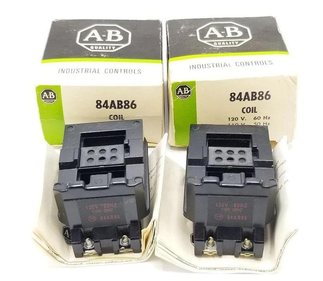 LOT OF 2 NIB ALLEN BRADLEY 84AB86 COIL 120V/60HZ, 110V/50HZ