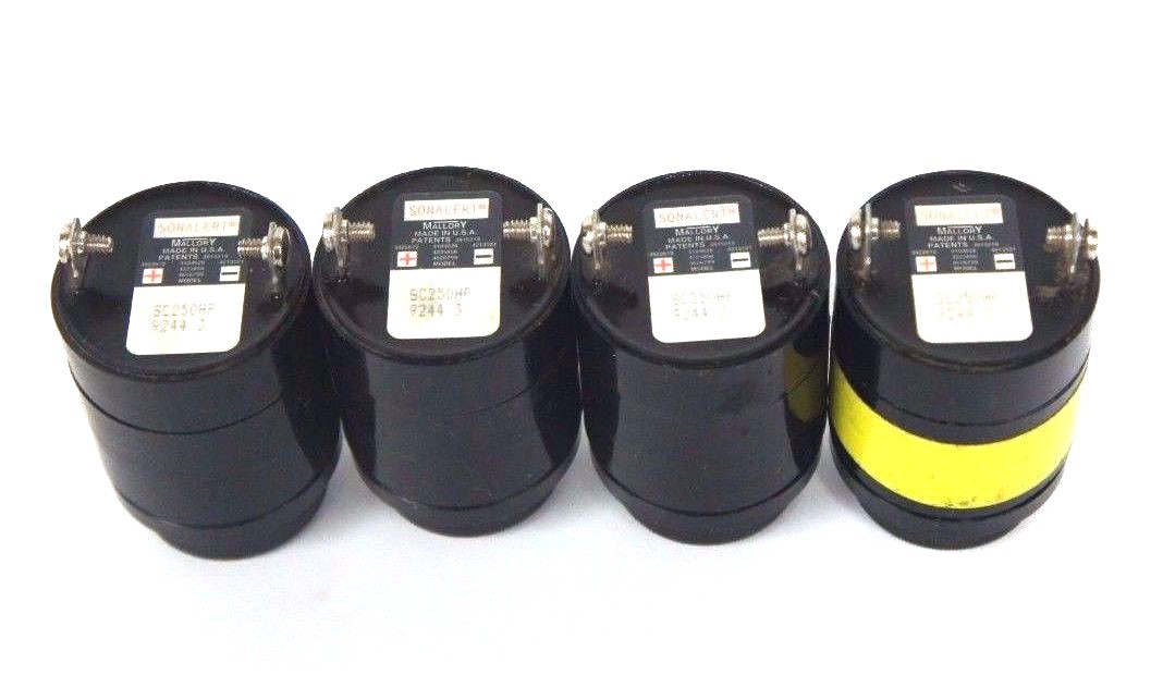 Used LOT OF 4 MALLORY SONALERT SC250HP BUZZER ALARMS
