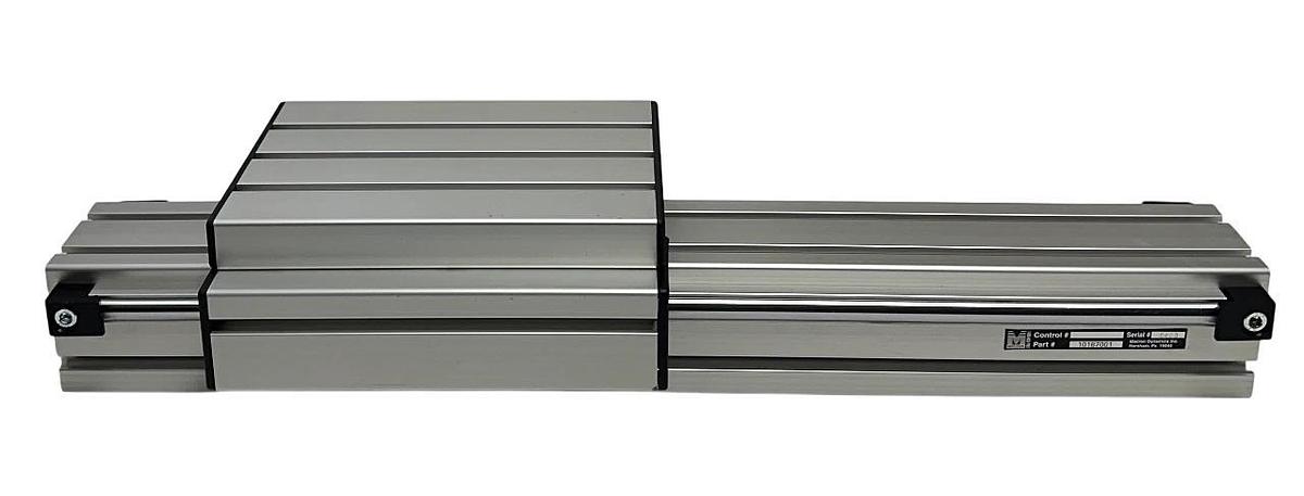 MACRON DYNAMICS 10187001 LINEAR SLIDE RAIL ACTUATOR 26'' DAMAGED PLASTIC NSNP