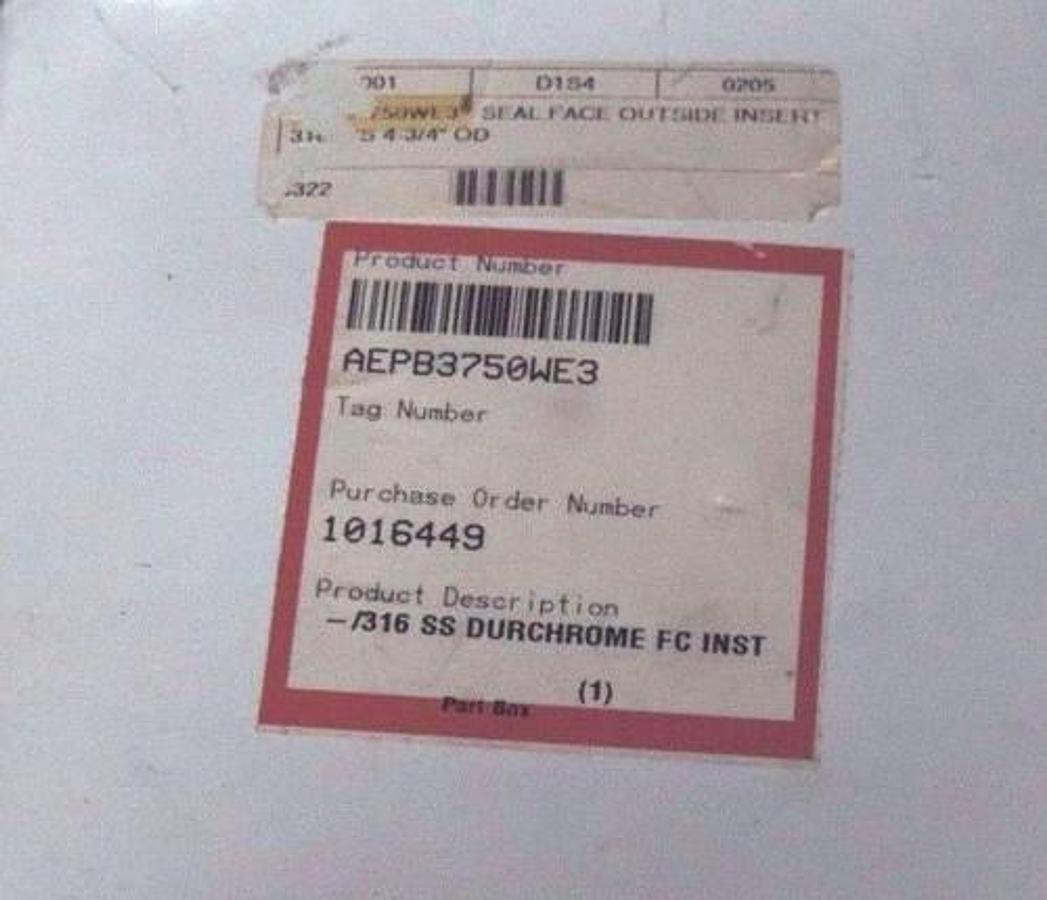 NIB FLOWSERVE AEPB3750WE3 SEAL 316 S/S 4-3/4" OD