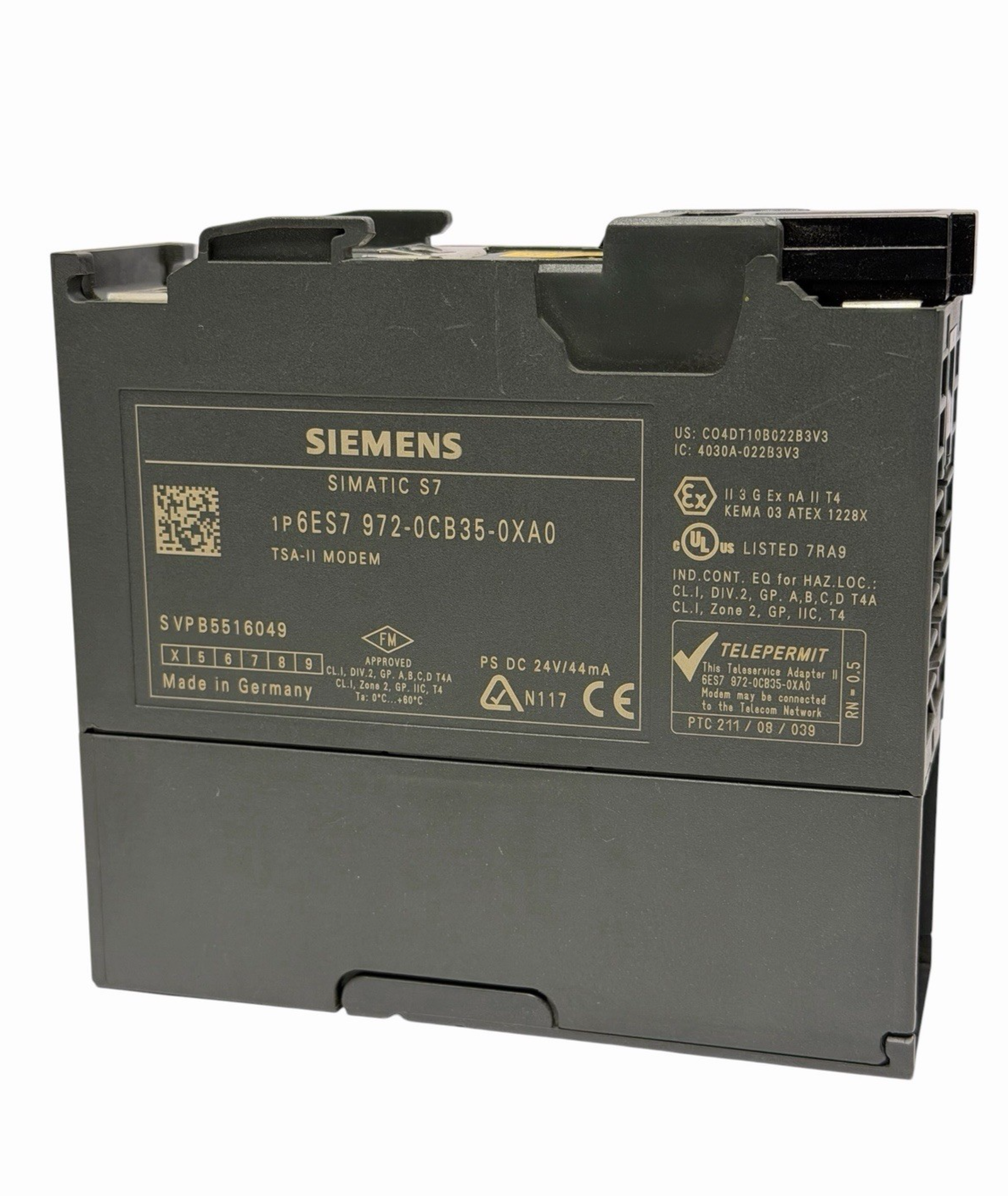 Used SIEMENS 6ES7972-0CB35-0XA0 SIMATIC S7 TSA-II MODEM 6ES79720CB350XA0