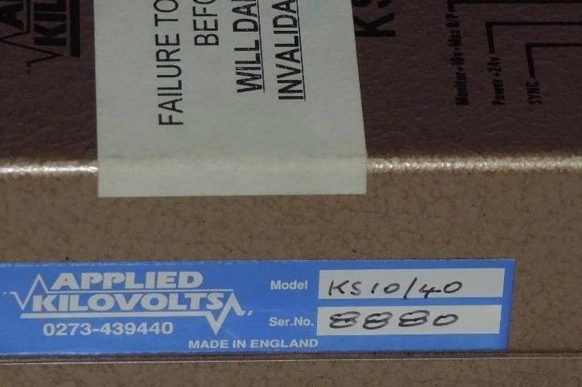 NEW APPLIED KILOVOLTS KS10/40 HIGH VOLTAGE POWER SUPPLY