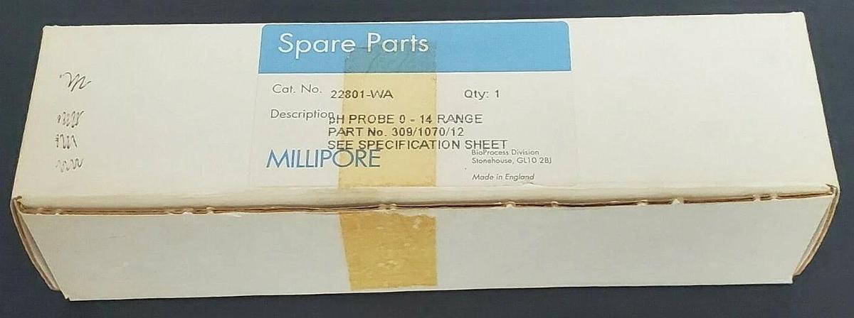 Used NIB MILLIPORE / BDH 309-1070-12 DOUBLE JUNCTION FLAT TIP PH PROBE 22801-WA 0-14