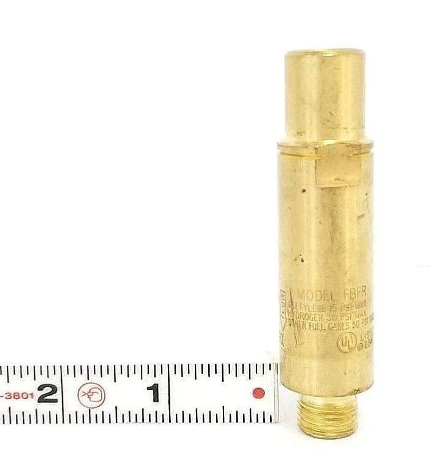 Used VICTOR FLAMEBUSTER MODEL FBFR FLASH ARRESTOR AND CHECK VALVE, 15/30/50PSI