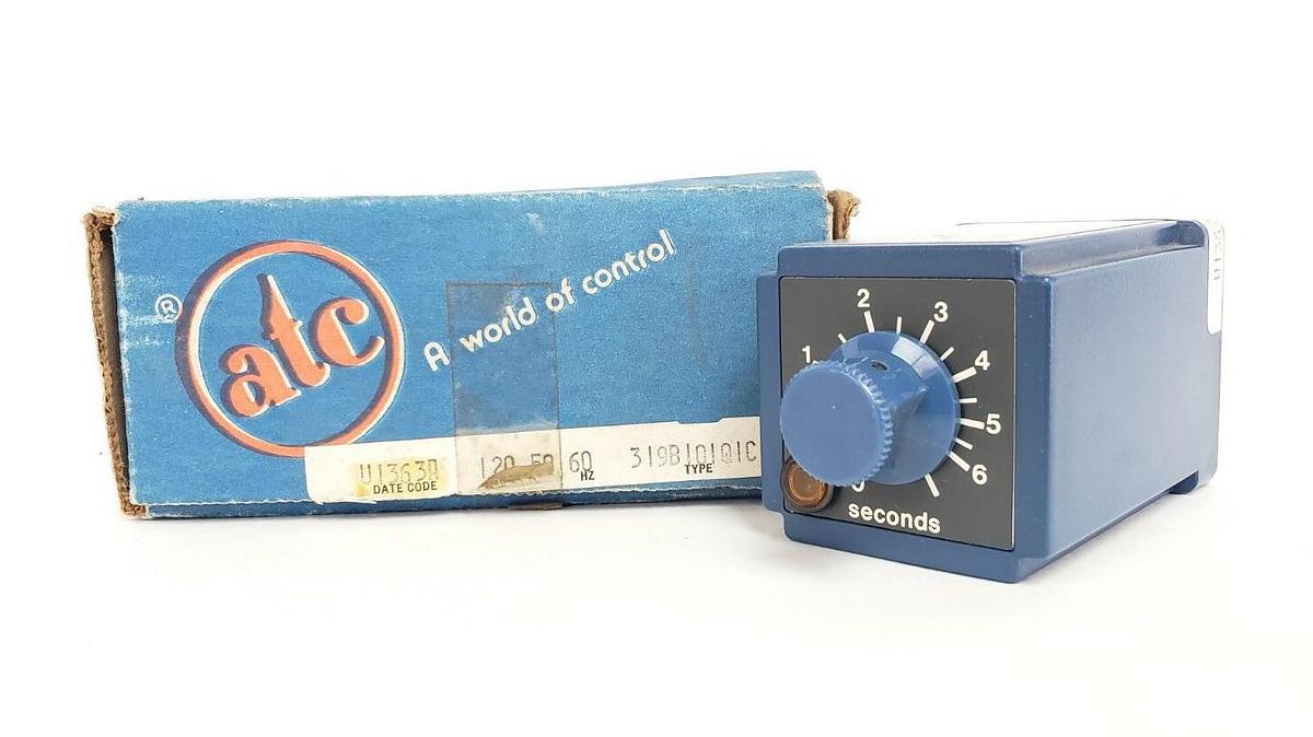 NIB ATC 319B101Q1C TIME DELAY RELAY 120V, 50/60HZ, 0-6SEC