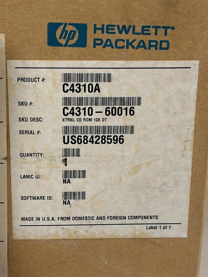 HP C4310A External CD-ROM 12X Desktop Drive Vintage SCSI C4310-60016 Bundle