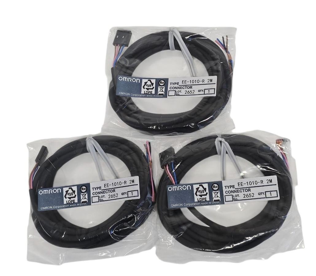 LOT OF 3 NEW OMRON EE-1010-R 2M 4-WIRE CONNECTORS EE1010R
