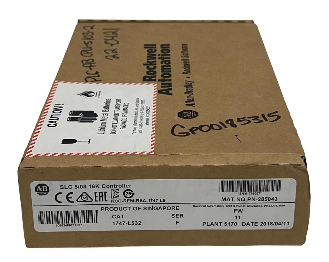 Sealed Pre-Owned Allen Bradley 1747-L532 /F SLC 500 5/03 16K Controller FW. 11