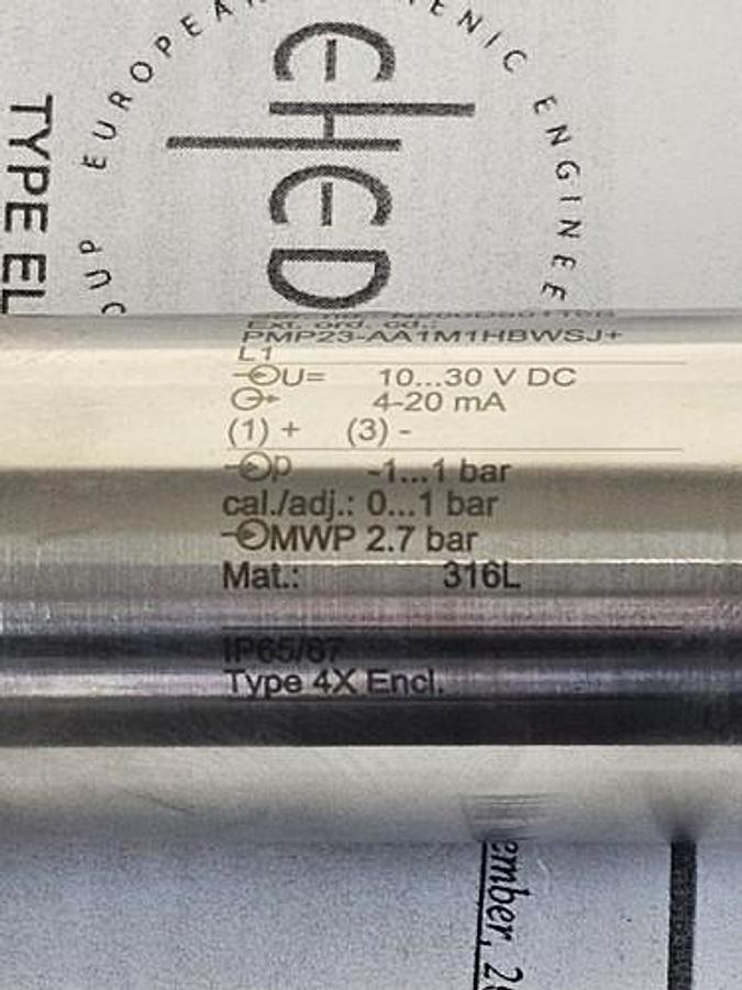 Used NIB ENDRESS + HAUSER CERABAR PMP23 PRESSURE TRANSMITTER PMP23-41W3/0