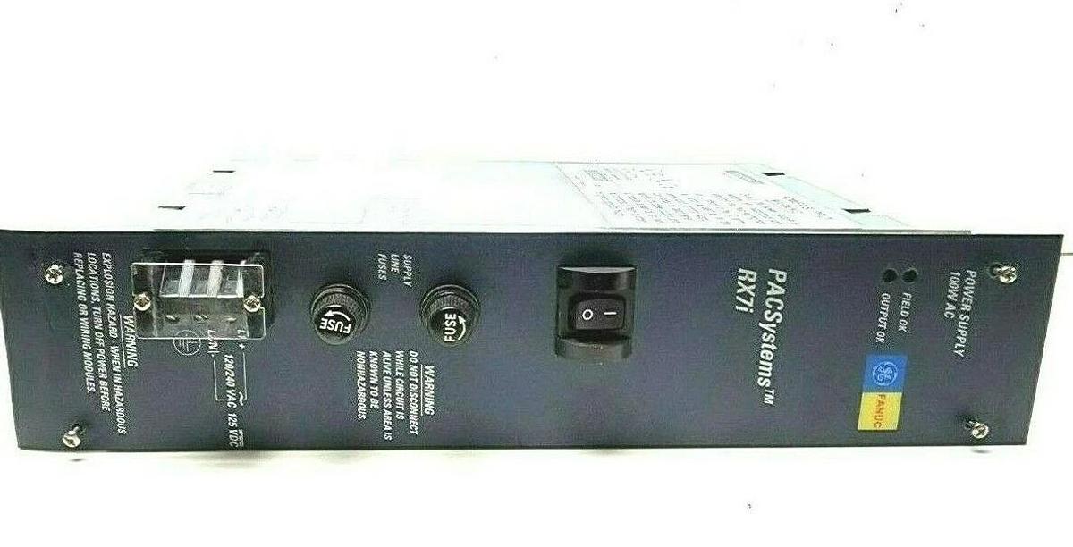 Used USED GE FANUC IC698PSA100C PACSystems RX7i POWER SUPPLY MODULE 100W AC
