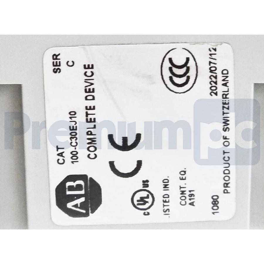 Used Allen Bradley 100-C30EJ10 /C 100-C IEC Contactor 30A 3P 24V DC Coil 1 N.O. NSMP