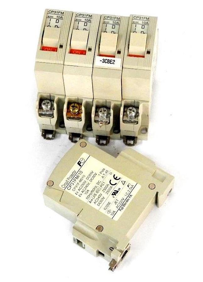 Used LOT OF 5 FUJI ELECTRIC CP31FM/10 CIRCUIT PROTECTORS