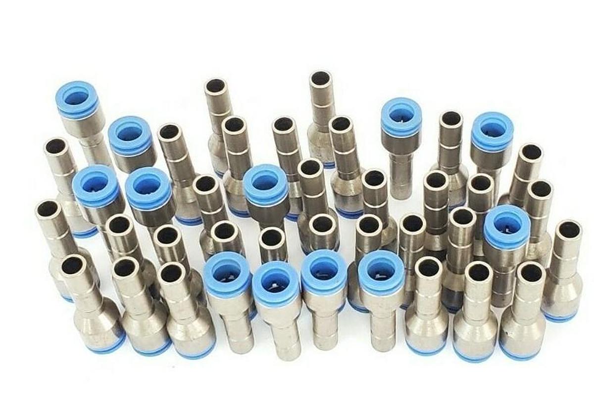 Used LOT OF 43 NEW SMC SPORE 10 KC SELF SEAL FITTINGS, 10MM X 52MM L