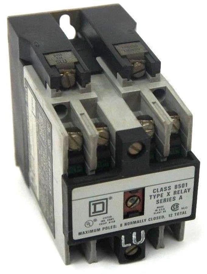 Used SQUARE D 8501-X0-40 TYPE X CONTROL RELAY SER A FORM KU 8501XO40 8501X040