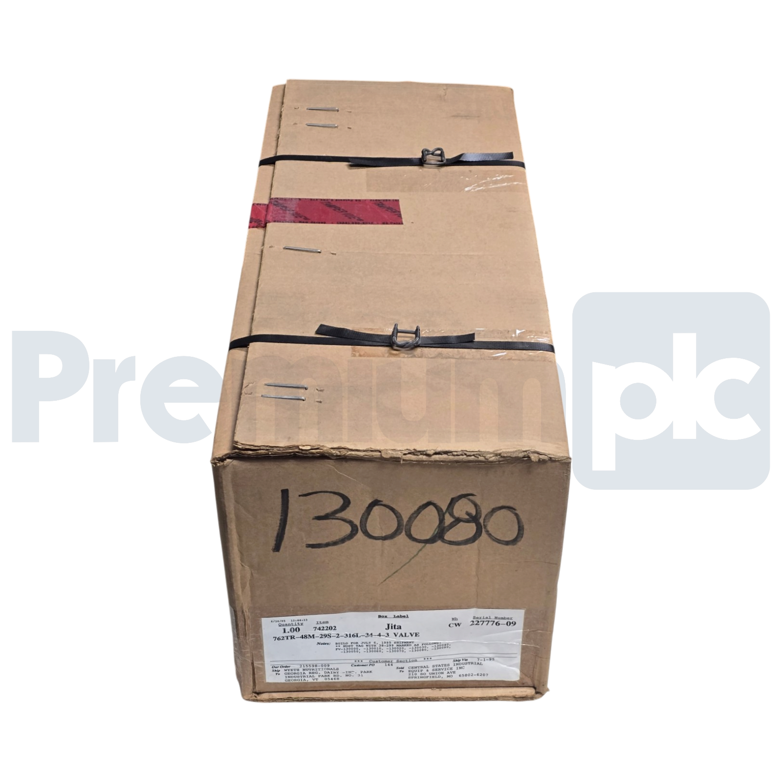 Used Alfa Laval Tri-Clover 762TR-48M-29S-2-316L-34-4-3 Sanitary Valve 2" 316L SS NEW