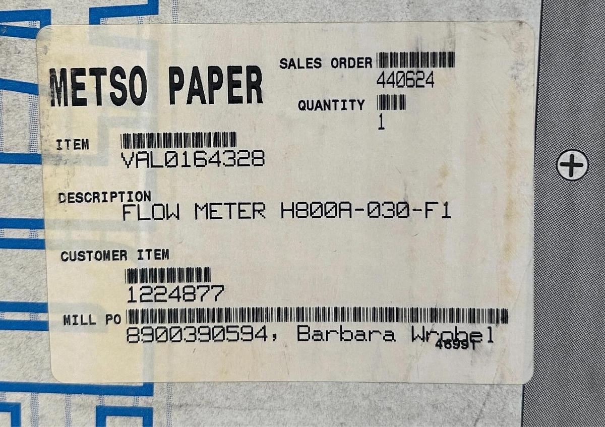 HEDLAND VALCO H800A-030-F1 / VAL0164328 FLOW-ALERT FLOW METER/SWITCH 241BAR NSMP