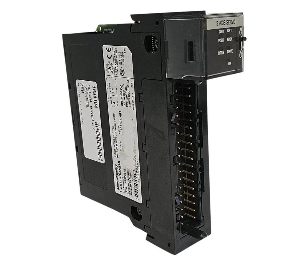 Used ALLEN BRADLEY 1756-M02AE/A 2 AXIS SERVO MODULE SER. A F/W REV. 3.8 1756-M02AE 612598172399