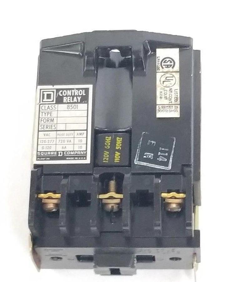 Used SQUARE D 8501-G0-20 AC CONTROL RELAY 8501G020 SERIES D, 8501-GO-20