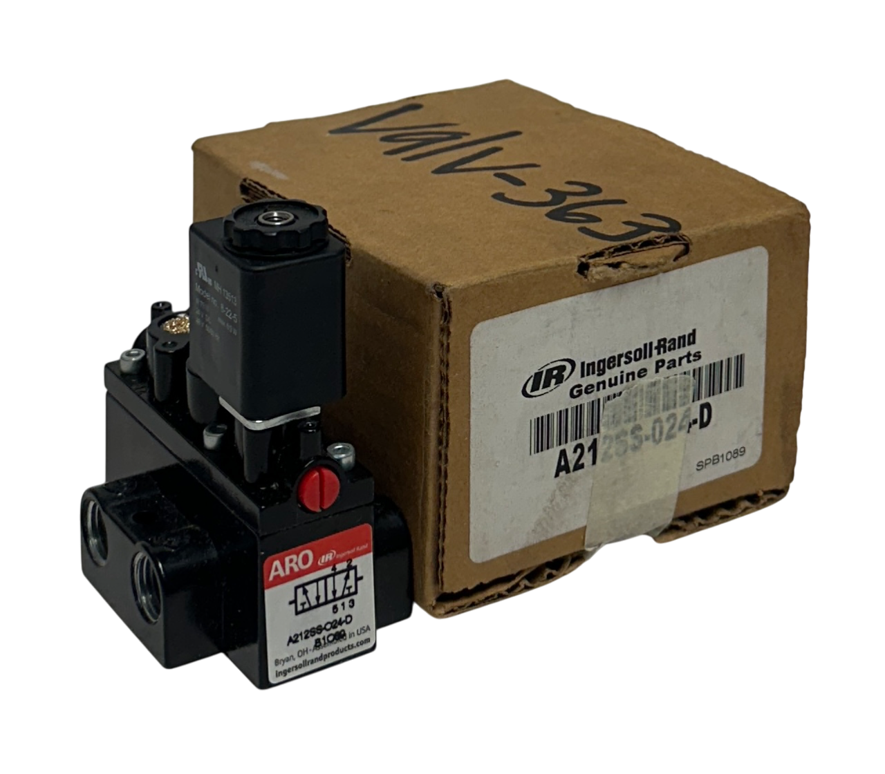 Used Ingersoll-Rand ARO A212SS-024-D / A212SS024D SOLENOID CONTROL VALVE 24VDC NSMP