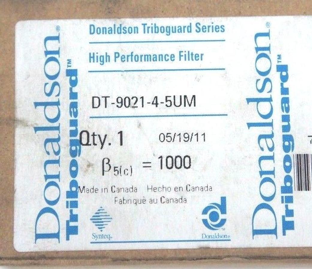 NIB DONALDSON DT-9021-4-5UM HIGH PERFORMANCE FILTER, DT902145UM