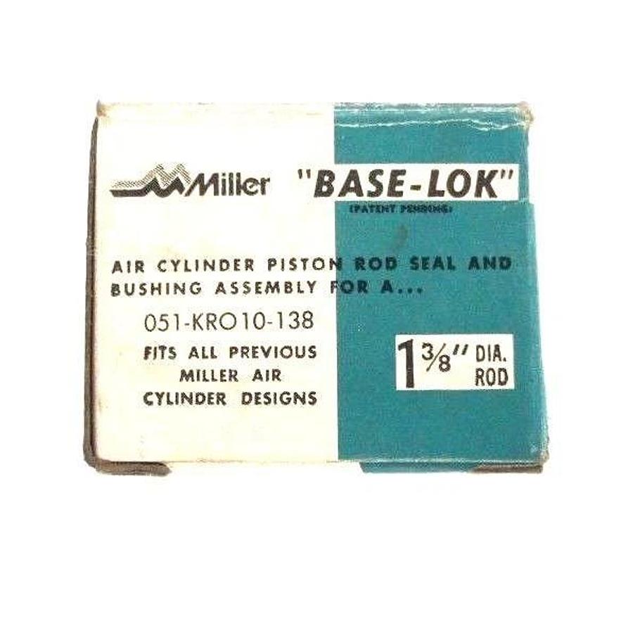 Used NIB MILLER 051-KRO10-138 SEAL AND BUSHING AIR CYLINDER PISTON ROD 1-3/8IN