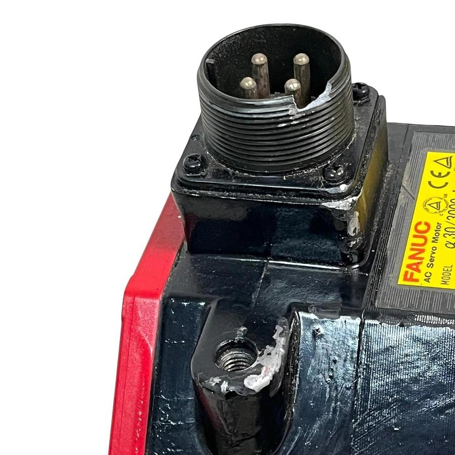 Used Fanuc Alpha iF 30/3000 Servo Motor A06B-0253-B400 Missing Encoder AS-IS / PARTS
