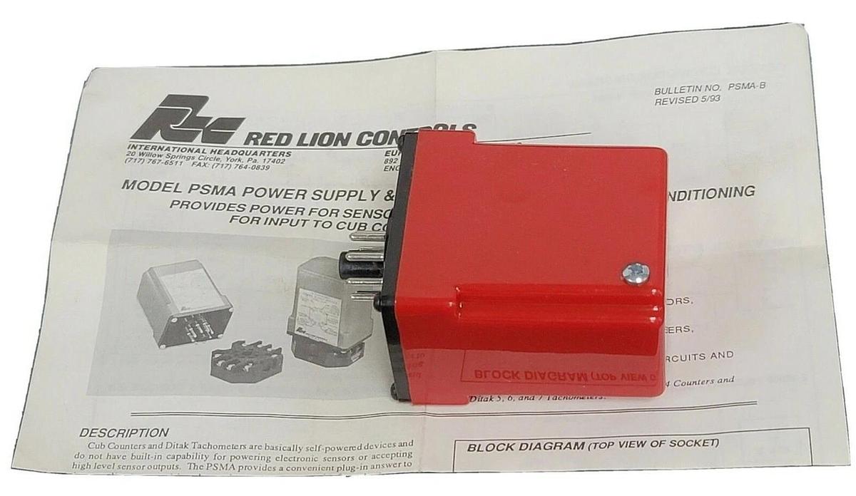 Used NEW RED PSMA100 POWER SUPPLY MODULE 8 PIN 115 VAC 50/60HZ
