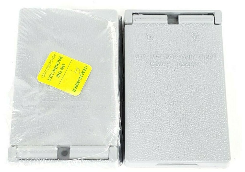 Used LOT OF 2 NEW BWF FGV-1DCV VERTICAL GFCI COVERS GRAY FGV1DCV