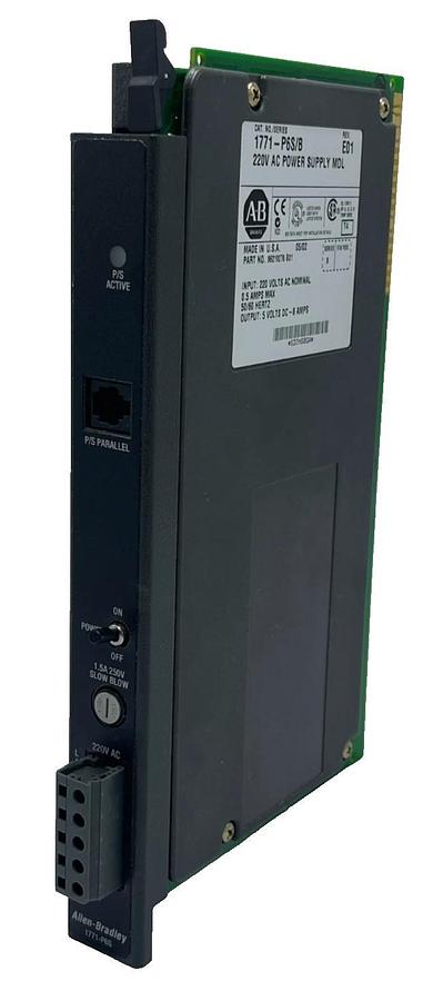 Used Allen-Bradley 1771-P6S/B Rev E01 Power Supply Module 220VAC PLC-5 96219276 B01