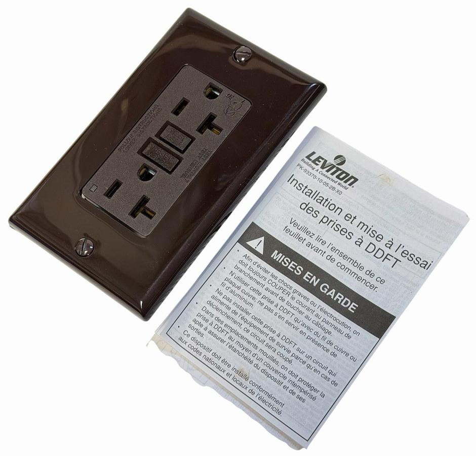 LOT OF 2 NIB LEVITON 7899 SMARTLOCK PRO GFCI RECEPTACLES 20A-15V BROWN