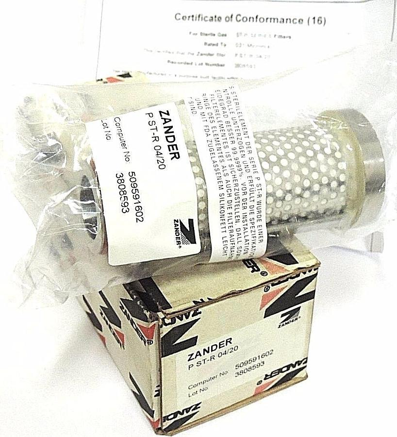 NIB ZANDER PST-R 04/20 FILTER ALTERNATIVE STERILE CARTRIDGE PSTR, P ST-R 04/20
