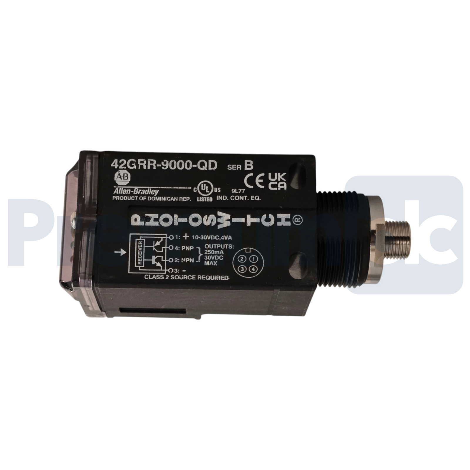 Used Surplus Allen Bradley 42GRR-9000-QD /B PHOTOSWITCH Photoelectric Sensor 10-30VDC