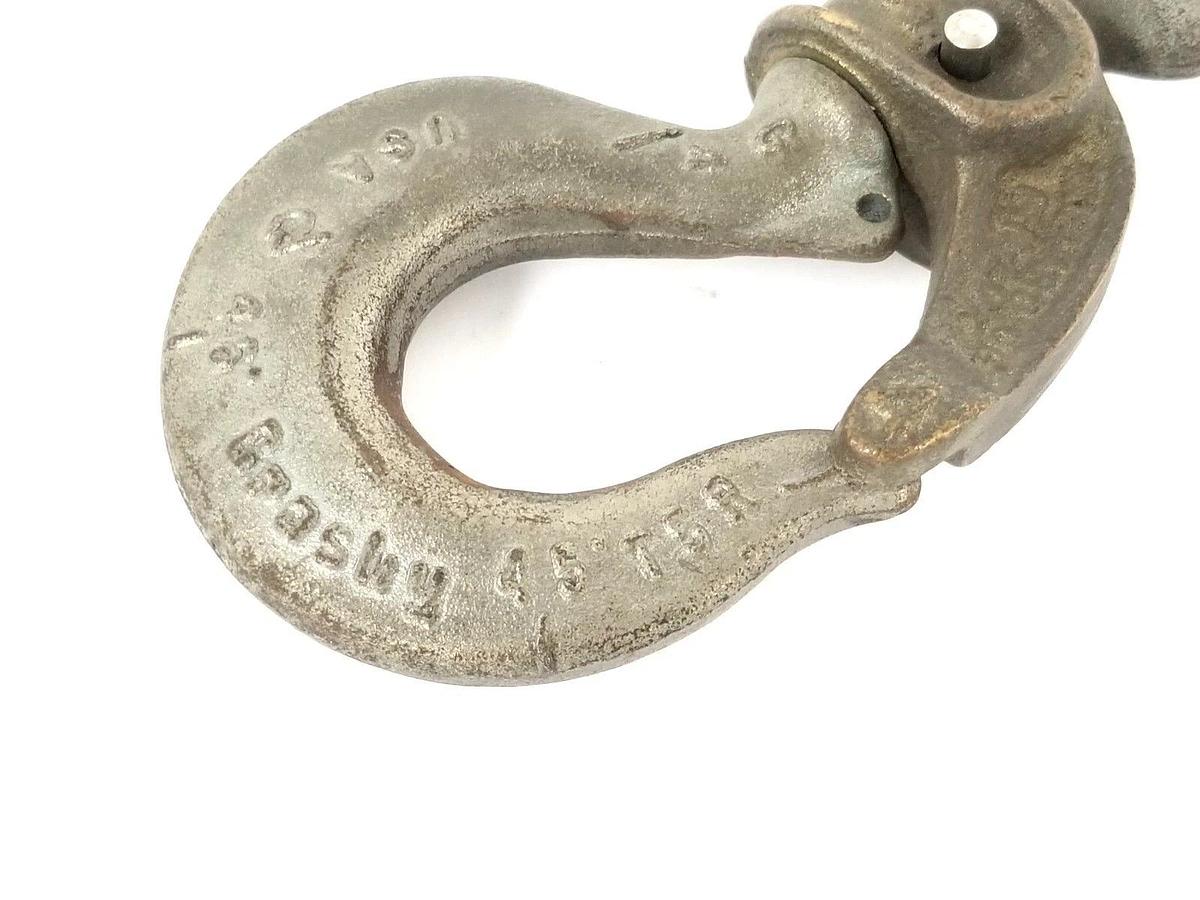 Used CROSBY T5R SWIVEL HOOK W/ BULLARD SAFETY PIN-LOK & T2B BRACKET