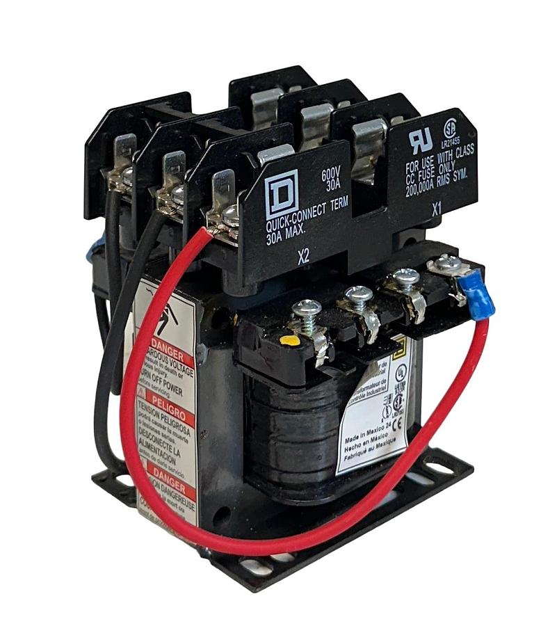 Used SQUARE D 9070TF50D1 / TF50D1 CONTROL TRANSFORMER 220/480V 0.05kVA 50/60Hz NSNP