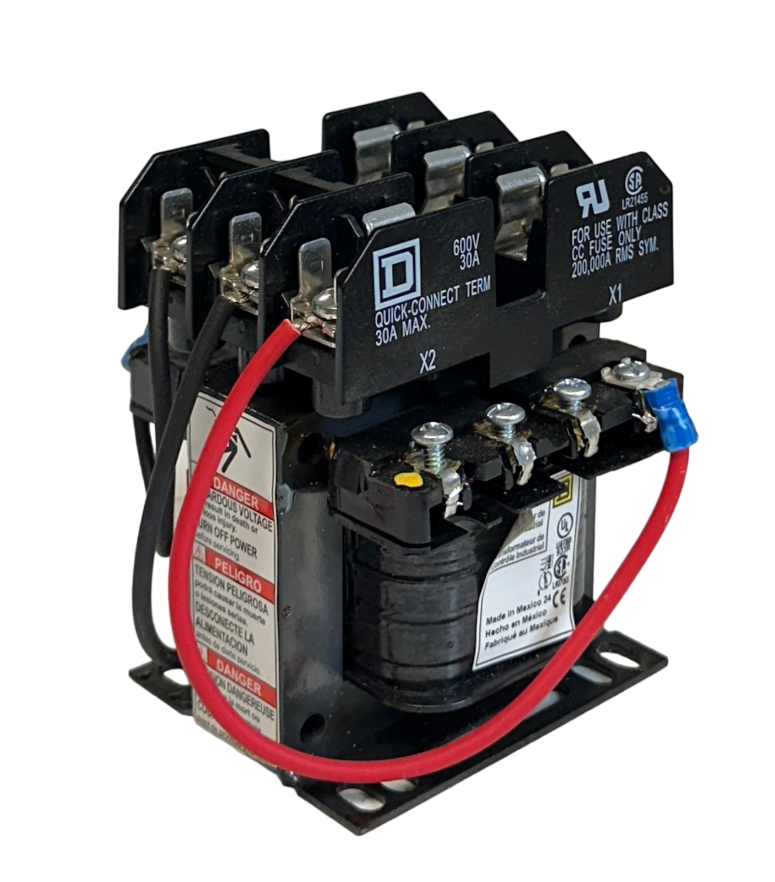 Used SQUARE D 9070TF50D1 / TF50D1 CONTROL TRANSFORMER 220/480V 0.05kVA 50/60Hz NSNP