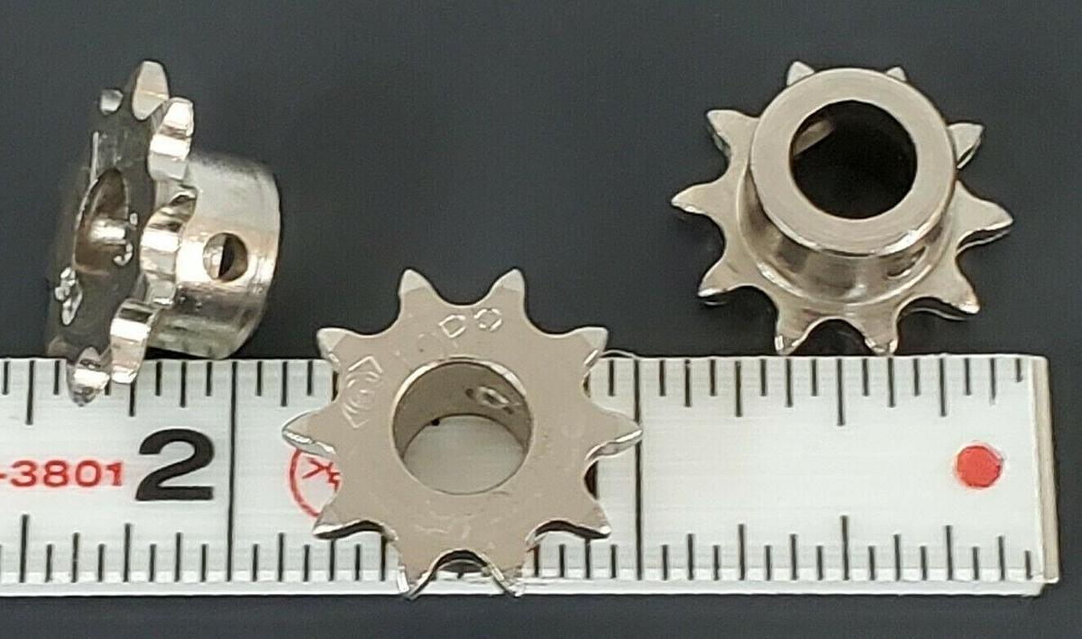 Used LOT OF 3 GENERIC GROHMANN CEMCO 10-P.6 SPOCKETS, 10 TOOTH, 032A015, 32A015, 10P6