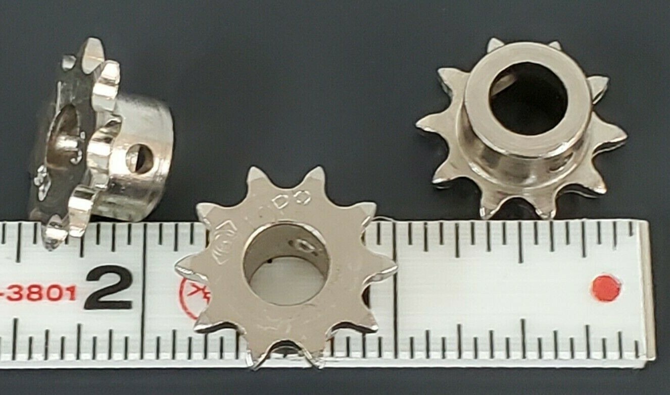 Used LOT OF 3 GENERIC GROHMANN CEMCO 10-P.6 SPOCKETS, 10 TOOTH, 032A015, 32A015, 10P6