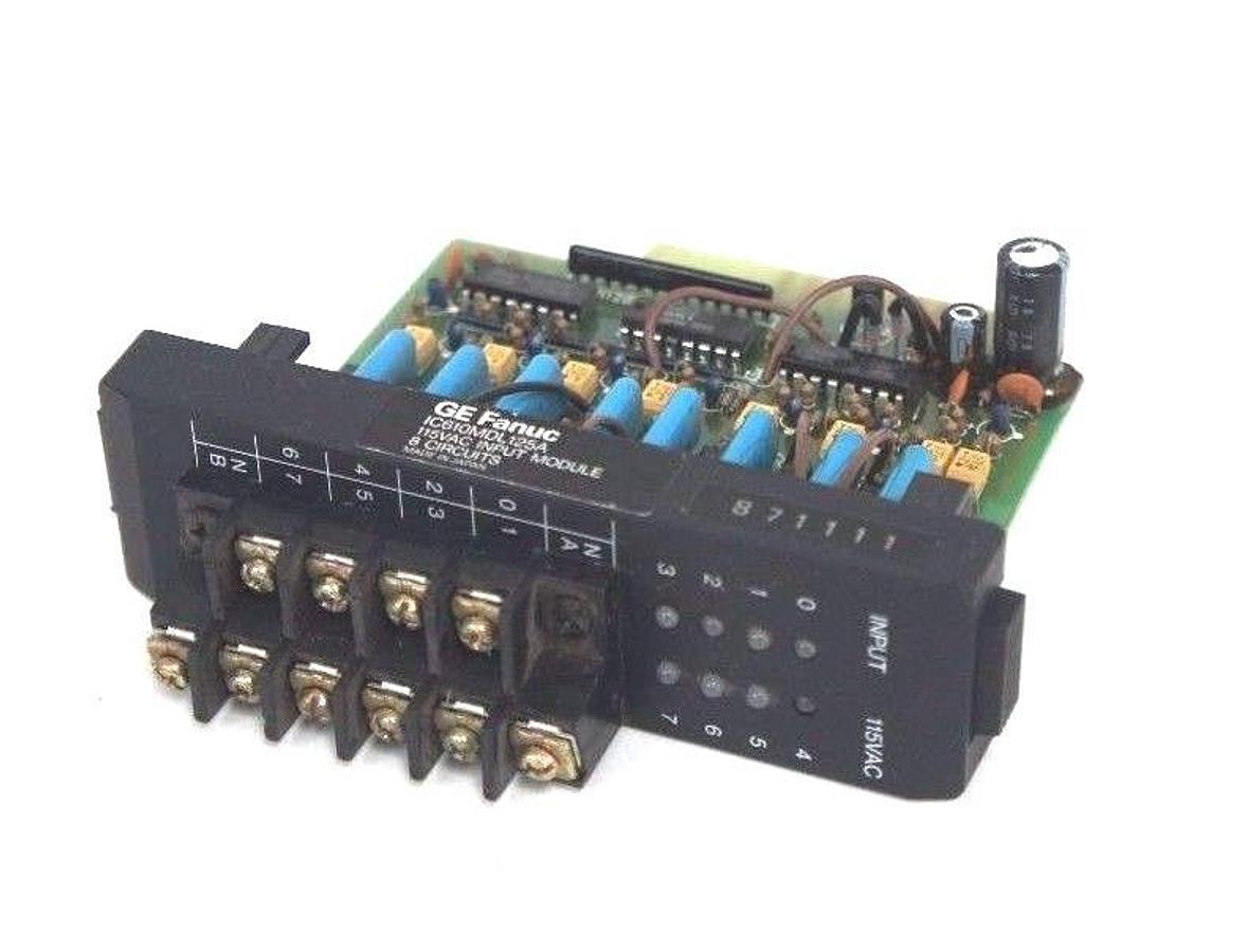 Used LOT OF 10 GE FANUC IC610MDL125A INPUT MODULES 115VAC, 8 CIRCUITS