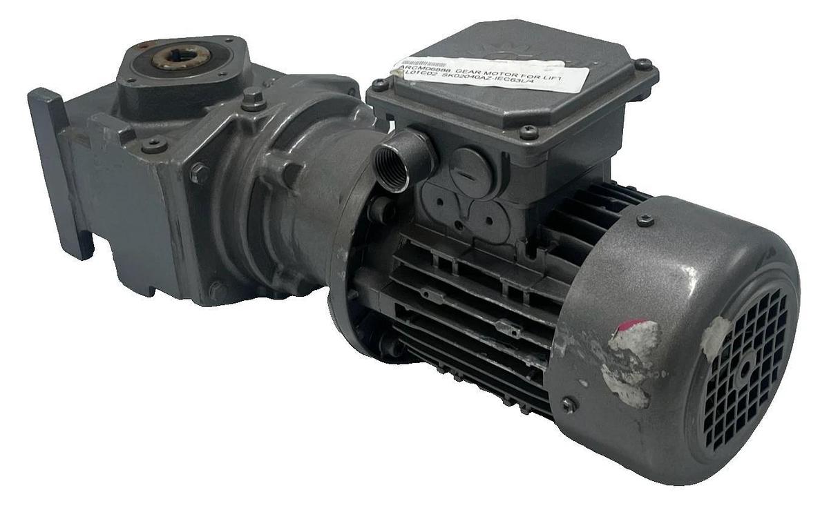 NORD SK63L/4 CUS Inverter Duty Motor w/ SK02040AZ-IEC63 Gearbox 0.25HP 3-Phase
