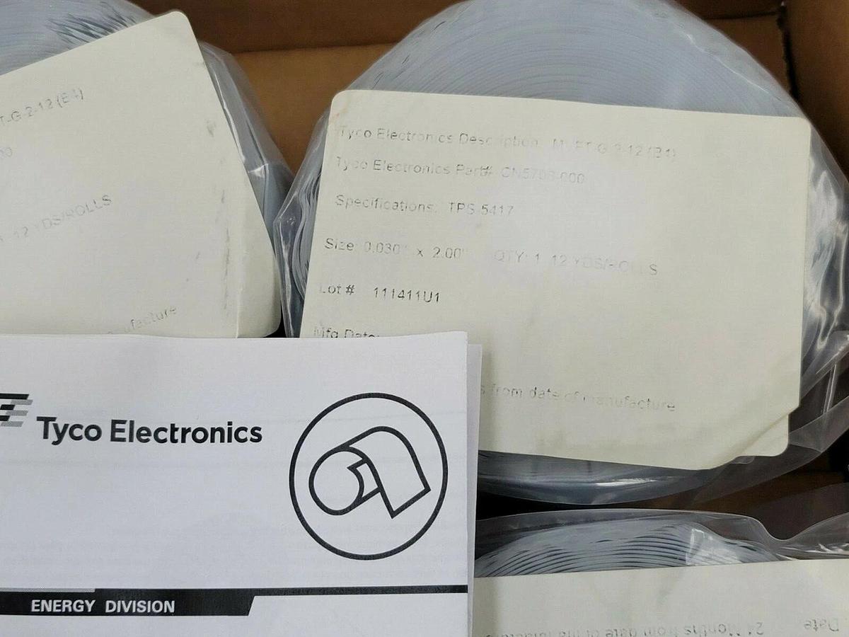 BOX OF 4 NEW TYCO ELECTRONICS MVFT-G-2-12 (B4) MEDIUM VOLTAGE FUDION TAPE