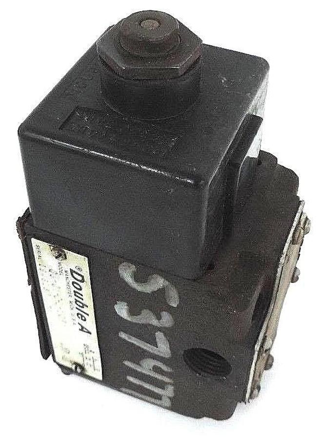 Used VICKERS DOUBLE A QJ-01-C-L-10F1 HYDRAULIC VALVE W/ DECCO 11-403 COIL