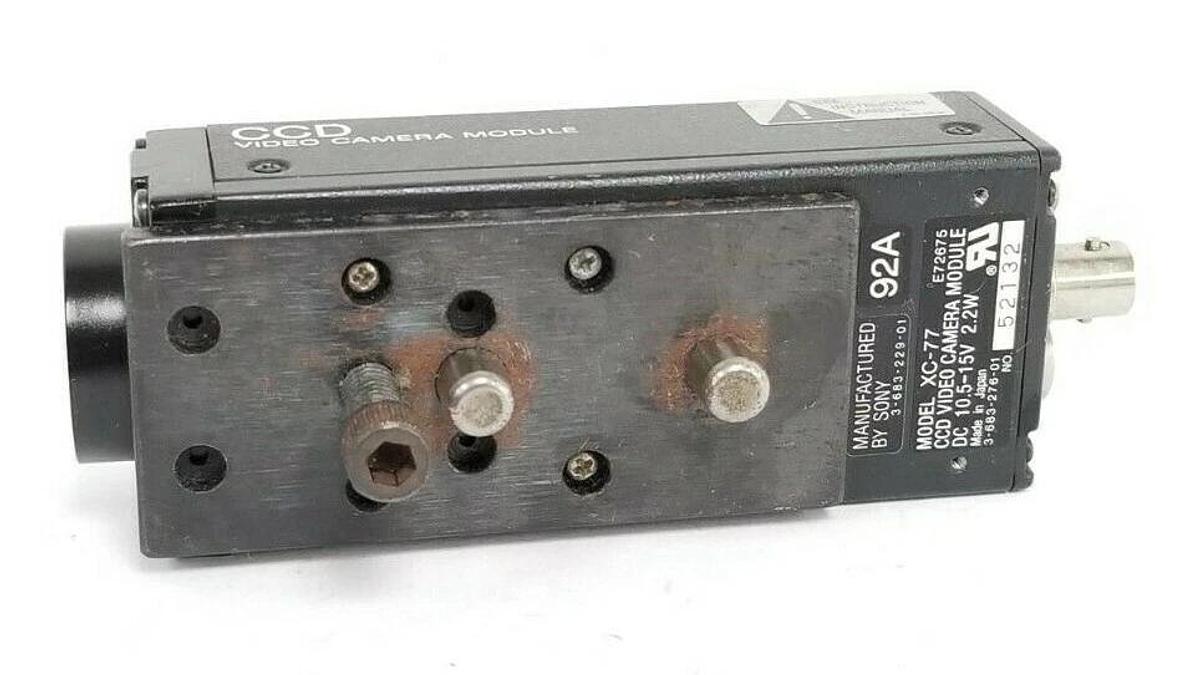 Used SONY MODEL XC-77 CCD VIDEO CAMERA MODULE 10.5-15VDC, 2.2W, XXC7, XC-77-2 NO CAP