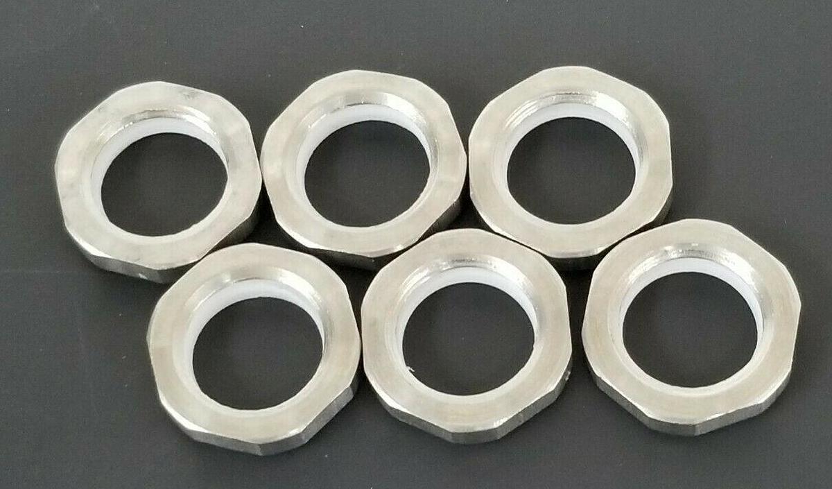 Used LOT OF 6 NEW GENERIC H35129 HEX NUTS 3/4''