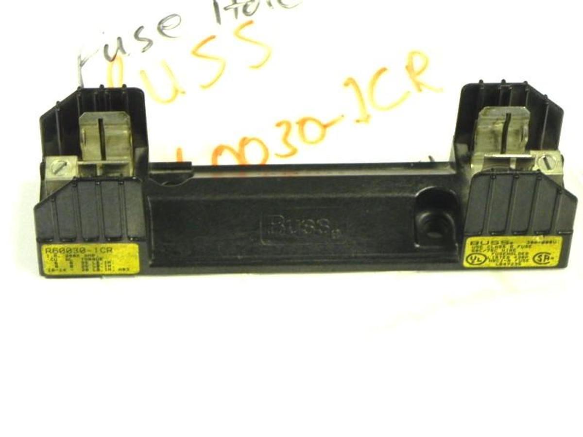Used BUSSMANN BUSS R60030-1CR FUSE HOLDER 30A 600V USE CLASS R FUSE