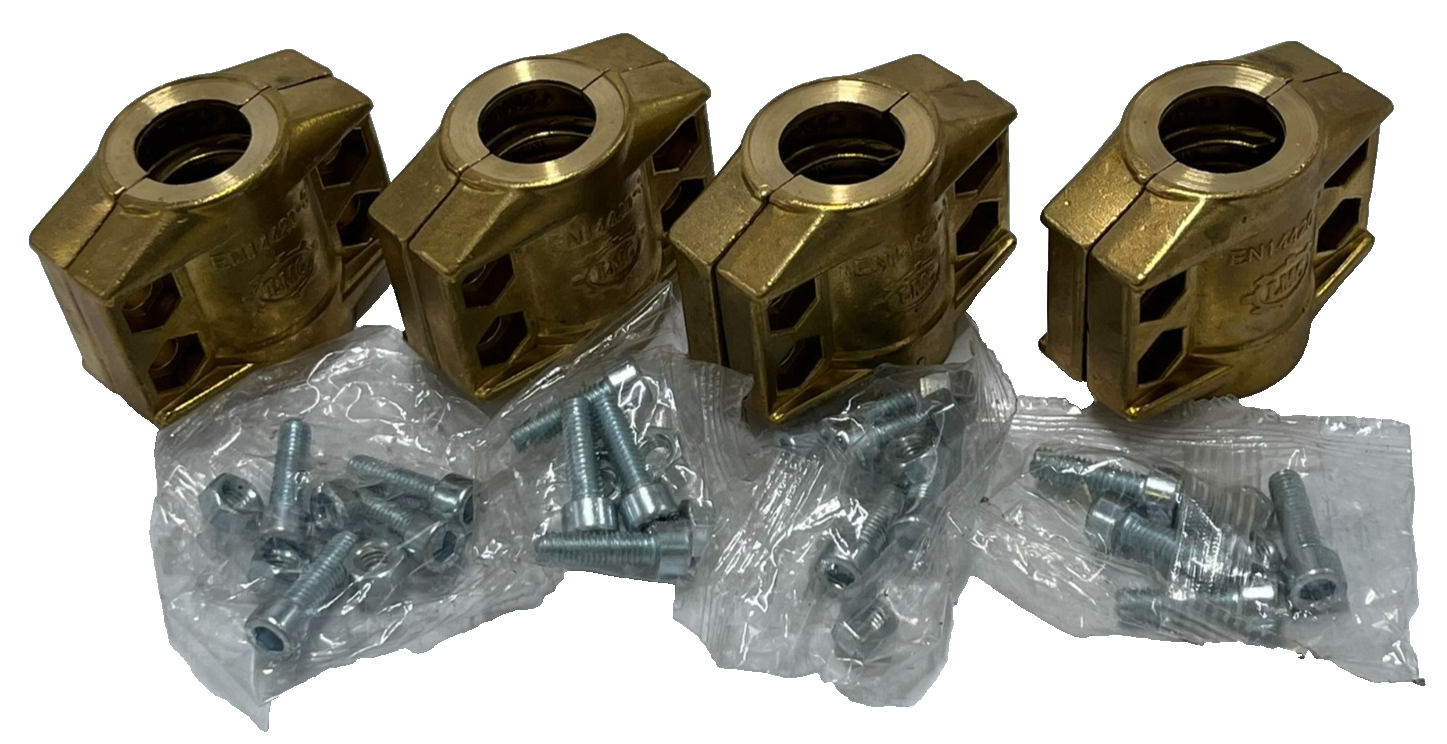Used LOT OF 4: LMC EN 14420-3 Safety Clamp Set DN20 PN25 19X6mm Brass CW617N DIN 2817