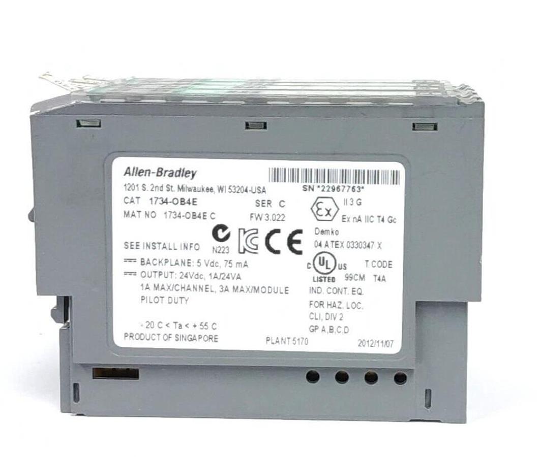 Used LOT OF 4 ALLEN BRADLEY 1734-OB4E /C FW 3.022 SER. C I/O MODULES