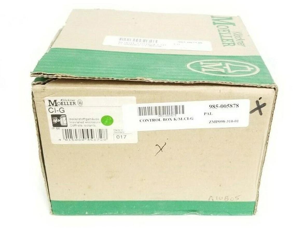 Used NIB KLOCKNER MOELLER CI-G ENCLOSURE W/ 110VAC INPUT CONTROL UNIT K/M.CI-G