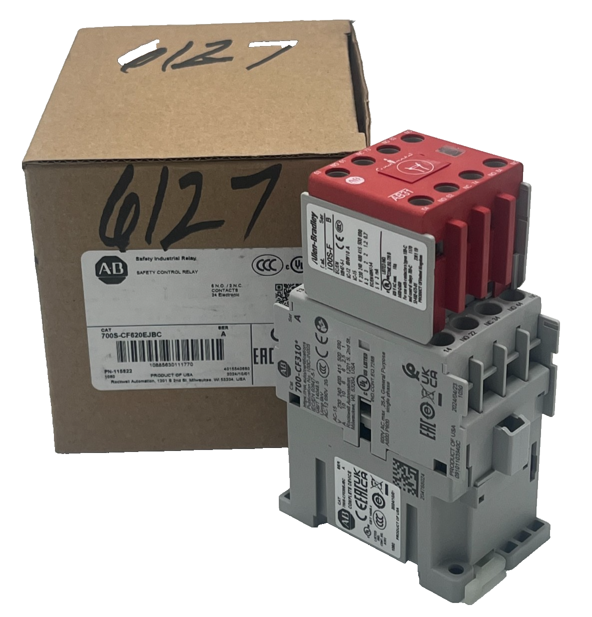 Used Allen-Bradley 700S-CF620EJBC /A Guardmaster Safety Control Relay 24VDC NSMP