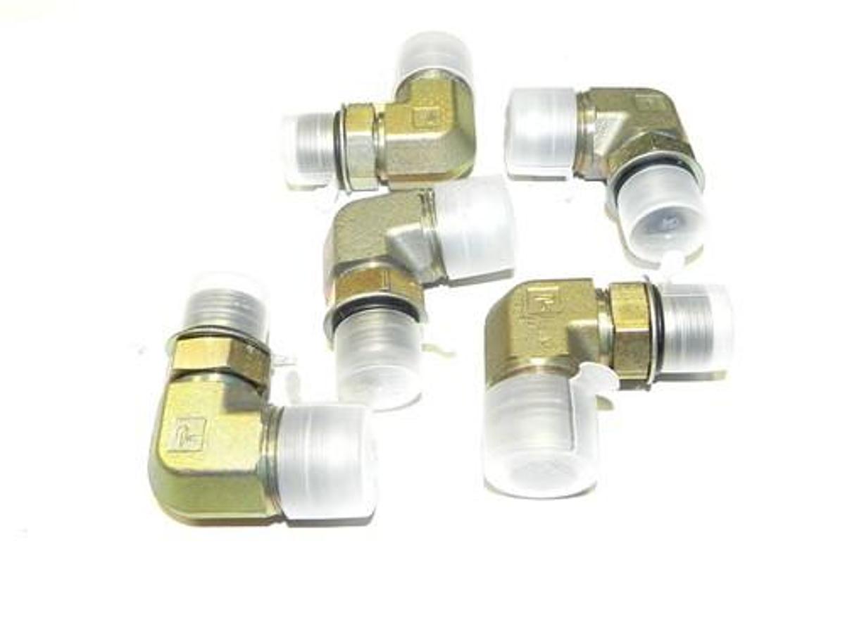 Used NIB PARKER 12-10C5OXS STRAIGHT THREAD ELBOW 1210C5OXS (BOX OF 5)