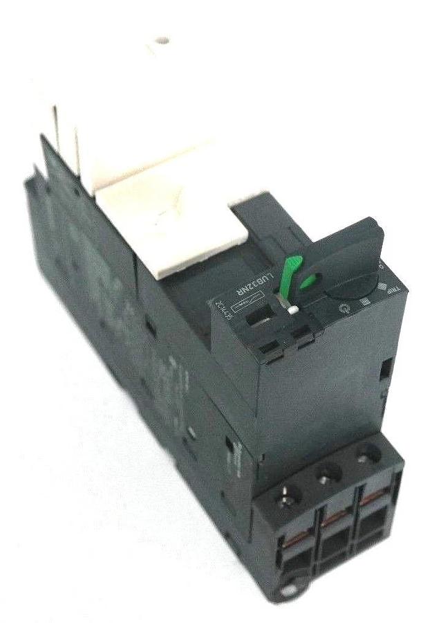 Used NIB SCHNEIDER LUB32NR STARTER MOTOR POWER BASE 600VAC, 32AMP, TESYS 836723